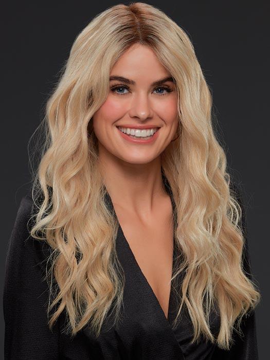BLAKE by JON RENAU in FS24/102S12 LAGUNA BLONDE | Light Natural Gold Blonde with Pale Natural Gold Blonde bold highlights, Shaded with Light Gold Brown