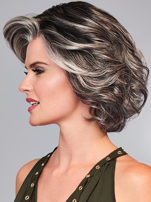 HIGH IMPACT by GABOR in GL44-66SS SUGARED NICKEL | Deep charcoal base blends into multi-dimensional tones of medium grey with steely white highlights