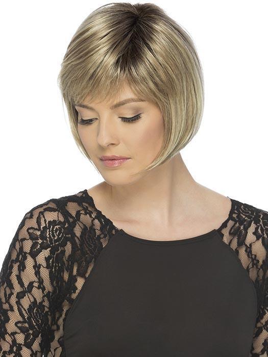 SANDRA by ESTETICA in RH1488RT8 | Dark Blonde w/Light Copper Blonde Highlights & Golden Brown Roots