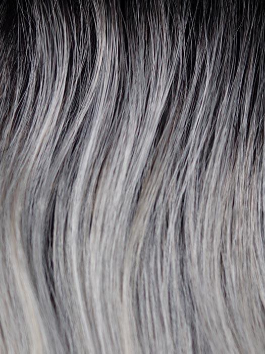 MOONSTONE | Medium Gray with Blue-toned Silver highlights and Dark Roots