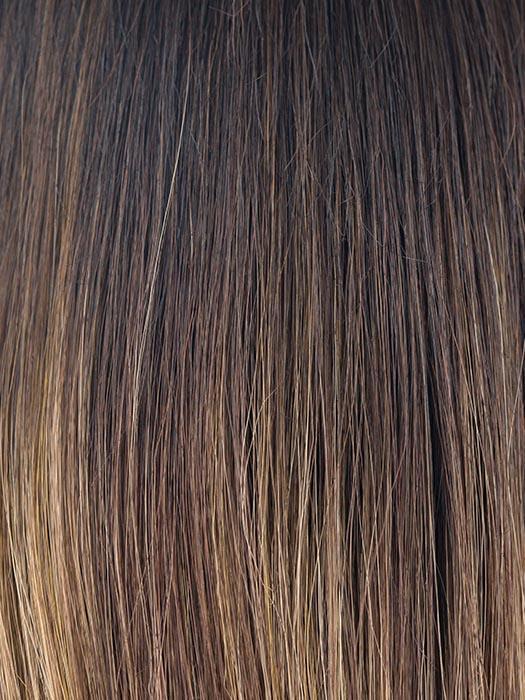MARBLE-BROWN-R | Medium Brown Evenly Blended with Light Honey Brown With Dark Roots
