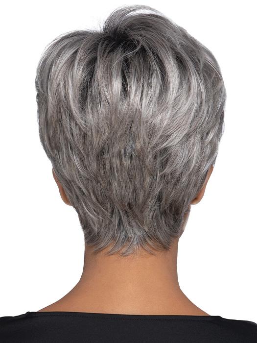 CHROMERT1B | Gray and White with 25% Medium Brown Blend and Off-Black Roots