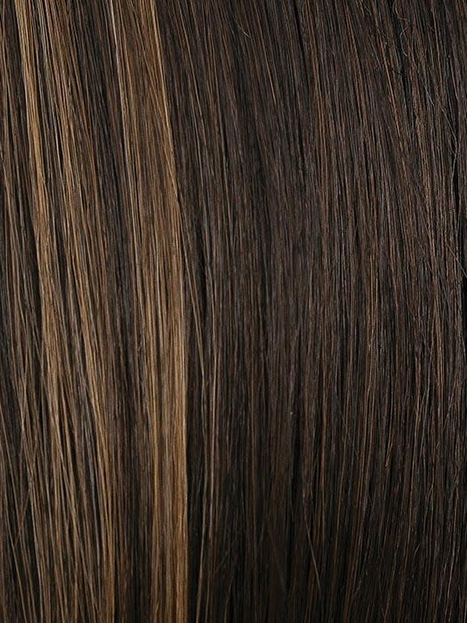 FUDGE RIPPLE | Medium Dark Brown with Honey Blonde highlights