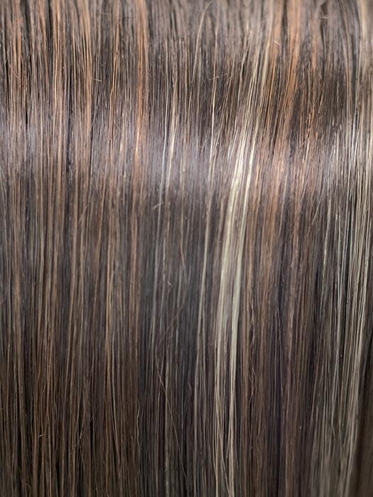 CHOCOLATE SWIRL | Dark Brown Base with Light Auburn and Honey Blonde evenly highlited