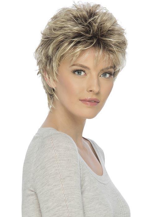 CHRISTA by ESTETICA in RH1488RT8 | Dark Blonde w/Light Copper Blonde Highlights & Golden Brown Roots