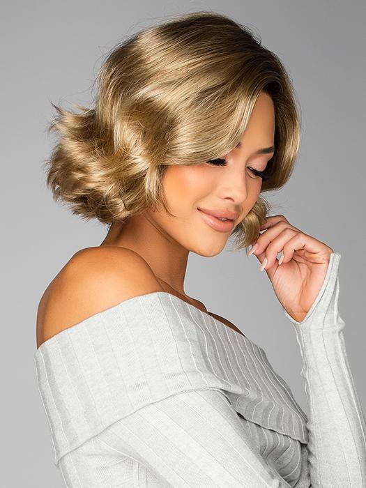 Parker by Jon Renau in 12FS8 | Light Gold Brown, Light Natural Gold Blonde and Pale Natural Gold-Blonde Blend, Shaded with Medium Brown