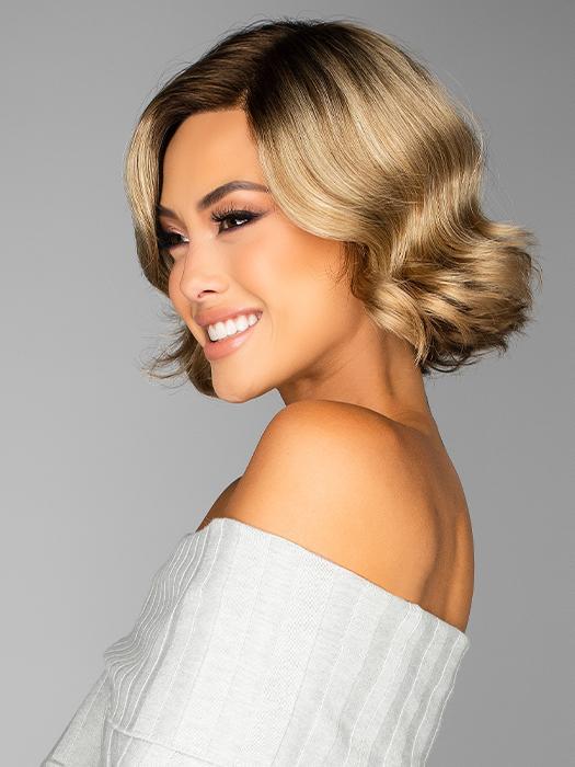 Parker by Jon Renau in 12FS8 | Light Gold Brown, Light Natural Gold Blonde and Pale Natural Gold-Blonde Blend, Shaded with Medium Brown