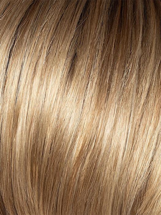 12-HS8 | Light Golden Brown blended with Medium Golden Blonde and Chestnut Brown Roots