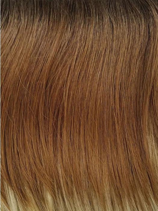 MELTED-COCONUT | Dark Rich Brown Roots with Soft Golden Medium Brown at middle and Warm White ends