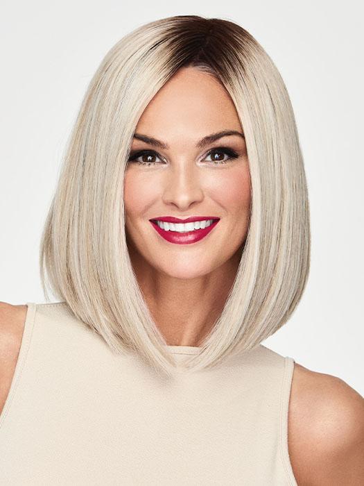 CURRENT EVENTS by Raquel Welch in RL16/22SS SHADED ICED SWEET CREAM | Pale Blonde with Slight Platinum Highlighting and Dark Roots