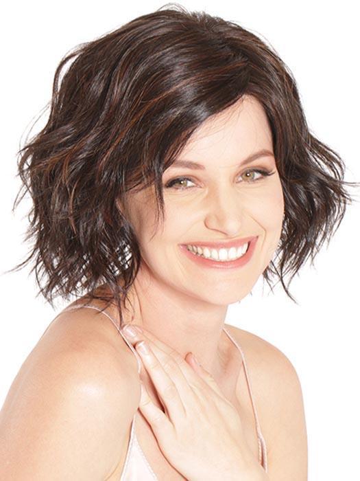 BON BON by BELLE TRESS in CAPPUCCINO WITH CHERRY | Dark Brown with Cherry Accents