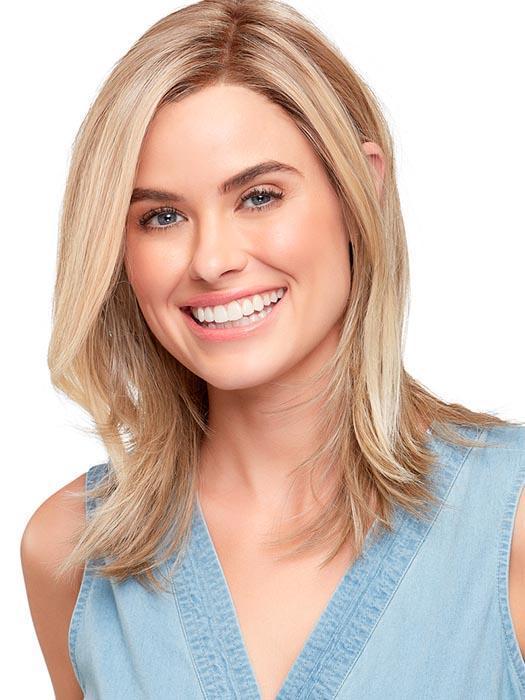 DREW by JON RENAU in 12FS12 MALIBU BLONDE | Lt Gold Brown, Lt Natural Gold Blonde & Pale Natural Gold-Blonde Blend, Shaded w/ Lt Gold Brown