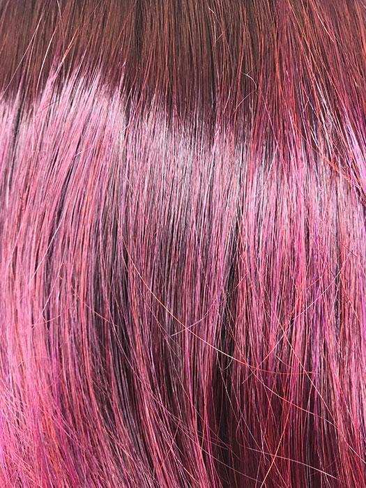 Plumberry Jam-R | Medium Plum Ombre rooted with 50/50 blend of Red/Fuschia