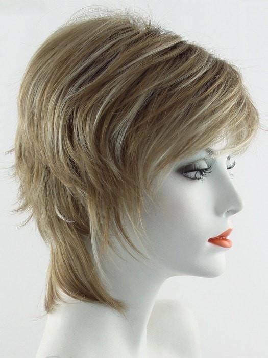 NUTMEG F | Medium Blonde and Honey Brown Base Frosted with Platinum Blonde Highlights