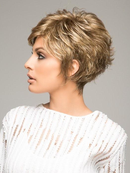 SPARKLE Elite by Raquel Welch in R11S+ GLAZED MOCHA | Warm Medium Brown with Golden Blonde Highlights on Top