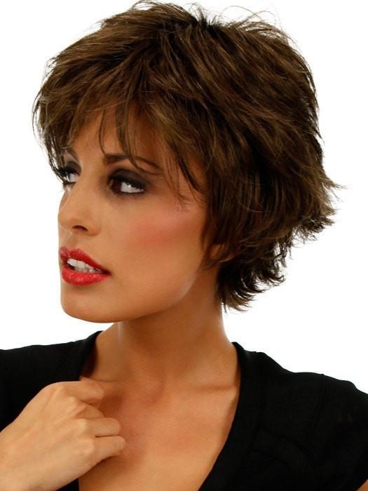 VOLTAGE LARGE by Raquel Welch in SS10 SHADED CHESTNUT | Rich Medium Brown Evenly Blended with Light Brown Highlights and Dark Roots