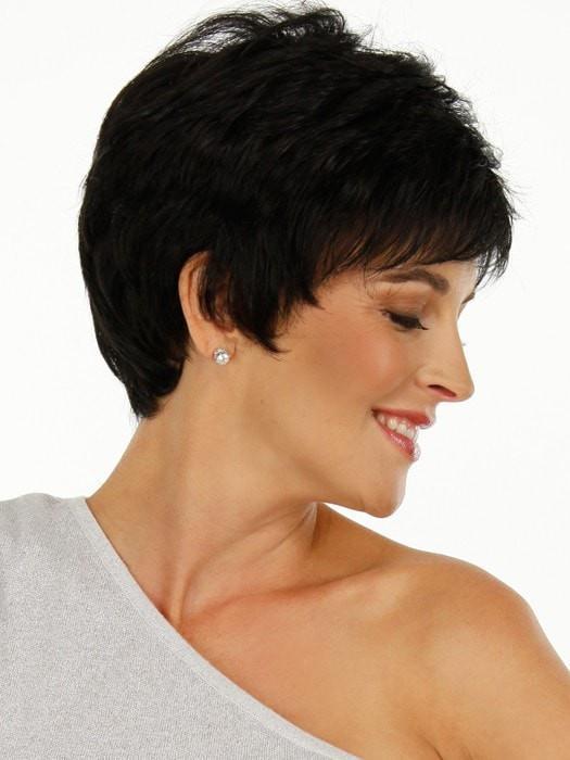 Raquel Welch WINNER Wig in R2 EBONY | Off Black or Black/Brown