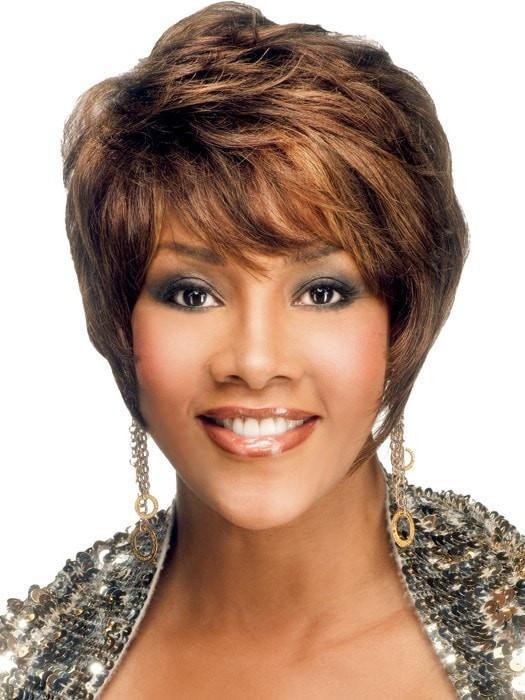 H-311 by Vivica Fox in FS4/27 | 80% Medium Dark Brown with 20% Honey Blonde Frost