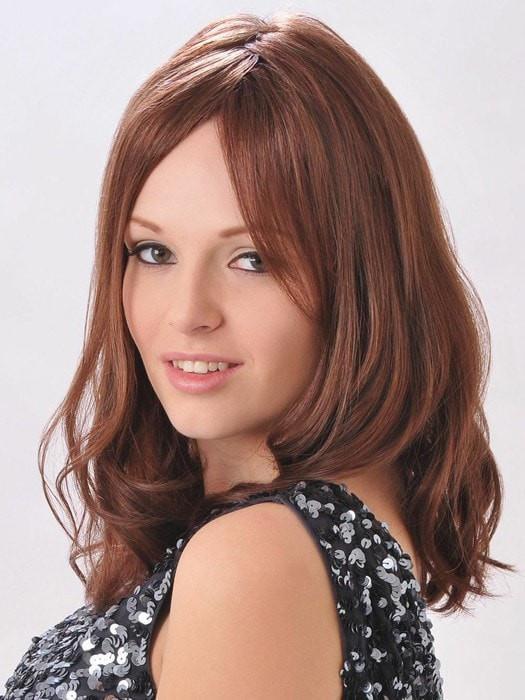 ADELLE MONO by Wig Pro in OPUS ONE | Blends of Medium Chestnut Brown (6), Medium Auburn (31) and Dark Auburn (33)